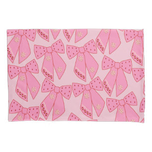 Pink Christmas Bows Kissenbezug