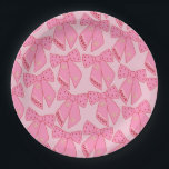 Pink Christmas Bows Pappteller<br><div class="desc">Farbenfrohe Weihnachtsbäume - Coquette Ribbons - Rosa.</div>