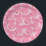 Pink Christmas Bows Pappteller<br><div class="desc">Farbenfrohe Weihnachtsbäume - Coquette Ribbons - Rosa.</div>