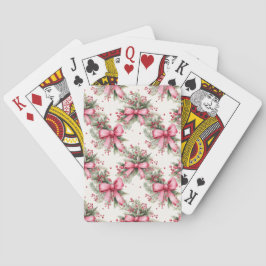 Pink Christmas Bows Spielkarten