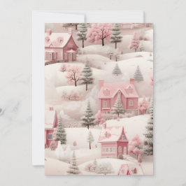 Pink Christmas card Feiertagskarte
