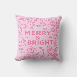 Pink Christmas Doodle | gemütliche Weihnachten Kissen