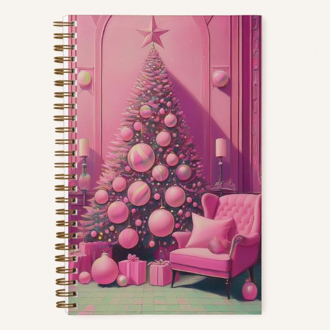 "Pink Christmas Dreams" Journal Notizbuch (Vorderseite)