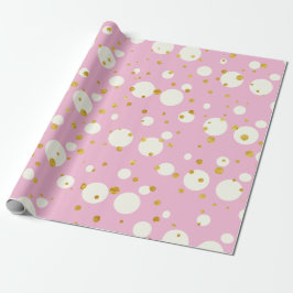 Pink Christmas Geometric design Dotty Geschenkpapier
