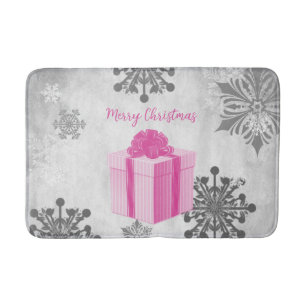 Pink Christmas Geschenk Urlaub Bath Mat Badematte