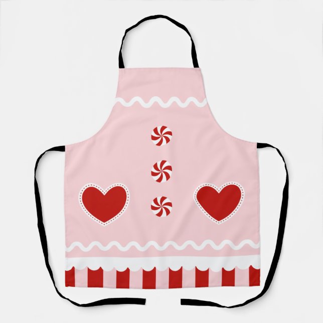 PINK CHRISTMAS GINGERBREAD Mehrfach-Print-Schürze Schürze (Vorderseite)