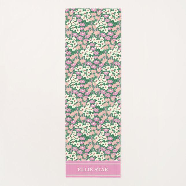 Pink Christmas Hunde Personalisiert Girl Yogamatte (Vorderseite)