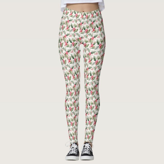Pink Christmas Leggings (Vorderseite)