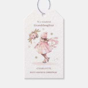 Pink Christmas Little Girl Geschenkanhänger