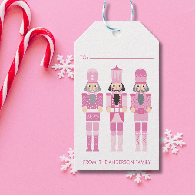 PINK CHRISTMAS NUTCRACKER GIFT STICKER GESCHENKANHÄNGER (Von Creator hochgeladen)