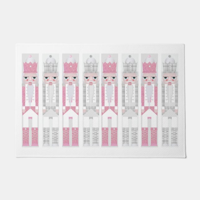 Pink Christmas Nutcracker Mat Fußmatte (Vorderseite)