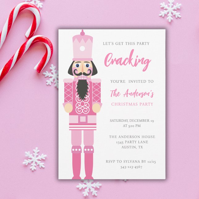PINK CHRISTMAS NUTCRACKER PARTY URLAUB EINLADUNG (Von Creator hochgeladen)