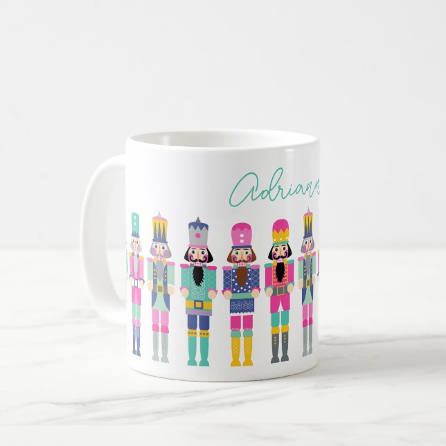 PINK CHRISTMAS NUTCRACKERS KAFFEETASSE (Vorderseite Links)