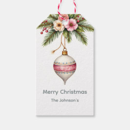 Pink Christmas Ornament Holiday Geschenkanhänger