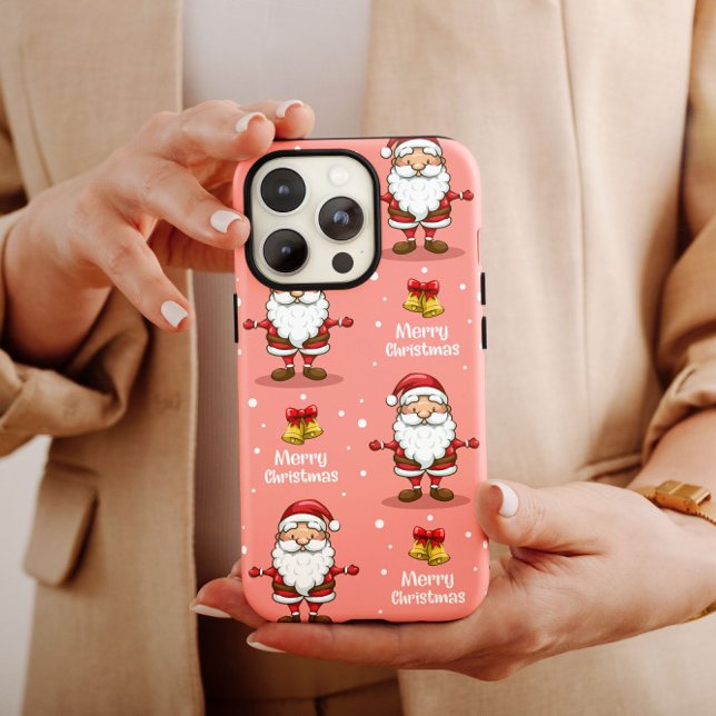 Pink Christmas Santa Clara iPhone Case Mate (Von Creator hochgeladen)