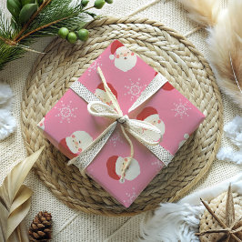 Pink Christmas Santa Geschenkpapier