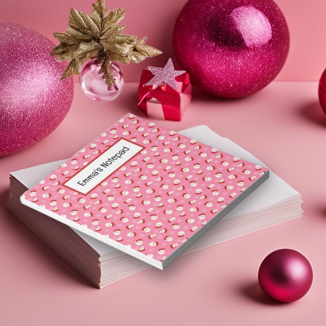 Pink Christmas Santa Notizblock (Pink Santa Legal Notepad)