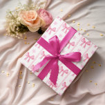 Pink Christmas Snowflake & Bow Coquette Geschenk Geschenkpapier<br><div class="desc">Rosa Bow,  rosa Schneeflocke,  rosa Streifen,  rosa Weihnachten,  rosa Wrapping Paper,  rosa Bow Wrapping Paper,  Schneeflottpapier,  rosa Weihnachtspapier,  Pastellpapier,  Aquarell,  rosa Liebhaberpapier,  rosa mattes Packpapier,  süßes Weihnachtsverpackungspapier,  adorable Packpapier.</div>