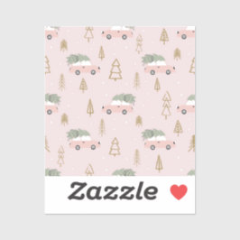 Pink Christmas Stickers Aufkleber