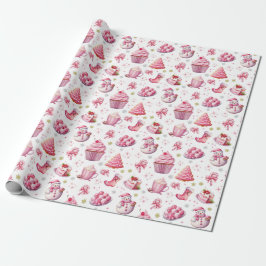 Pink Christmas Sweet Niedlicher Spaß Geschenkpapier