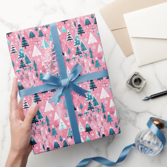 Pink Christmases Geschenkpapier (Schenken)