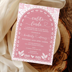 Pink Cielito Lindo Baby Dusche Einladungskarte