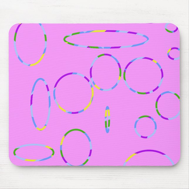 Pink Circles Mouse Pad Mousepad (Vorne)