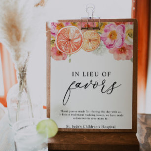 Pink Citrus Blume anstelle von Favoriten Spende Si