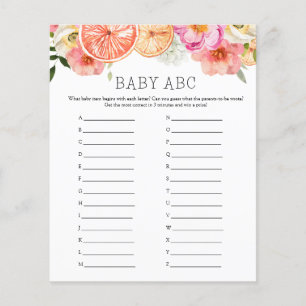 Pink Citrus Blume Baby ABC Baby Showgame