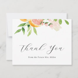 Pink Citrus Brautparty Vielen Dank Dankeskarte