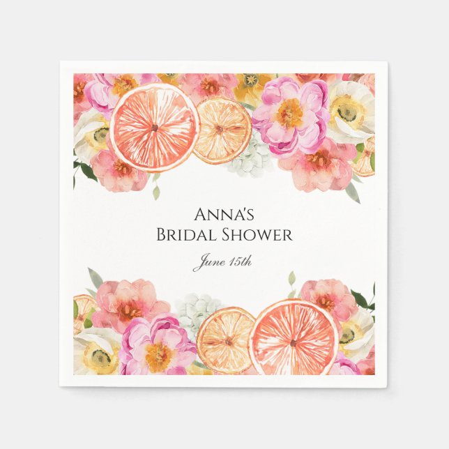 Pink Citrus Flowers  Serviette (Vorderseite)