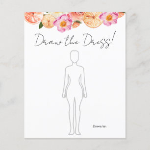 Pink Citrus Zeichnete das Dress Brautparty Game