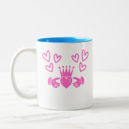 Pink Claddagh Coffee Mug Zweifarbige Tasse