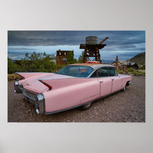 PINK CLASSIC CADDY CAR POSTER (Vorne)