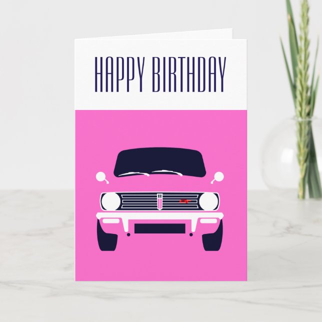 Pink Classic Mini Clubman Karte (Vorderseite)