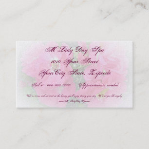 Pink Climbing Rose Business Card Terminkarte