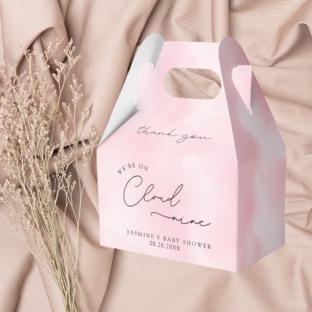 Pink Cloud Nine Baby Dusche Geschenkschachtel (Von Creator hochgeladen)