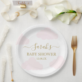 Pink Clouds Baby Shower Girl Pappteller