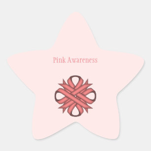 Pink Clover Ribbon von Kenneth Yoncich Stern-Aufkleber