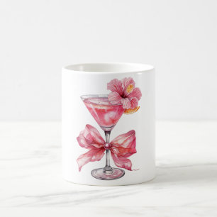 Pink Cocktail Floral Kaffeetasse