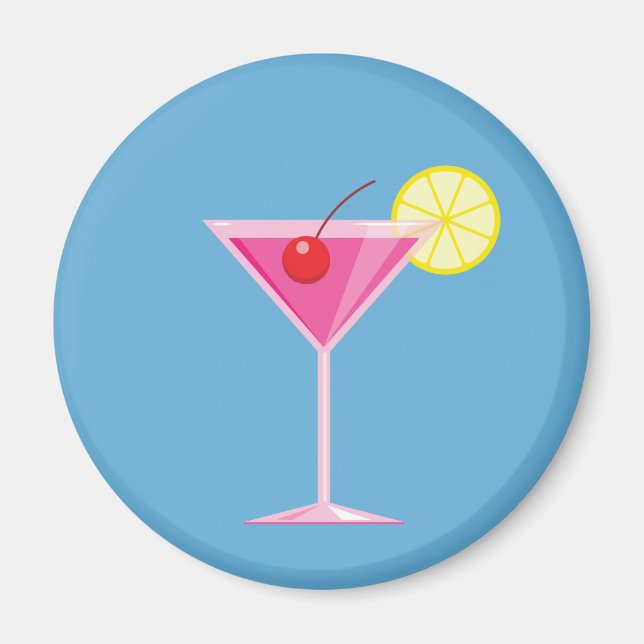 Pink Cocktail Magnet (Vorne)