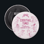 Pink Cocktail Party Bachelorette Umschlag Gefallen Flaschenöffner<br><div class="desc">Prost! Dieses zeitgenössische Cocktail-Party-Dekor aus der Mitte des Jahrhunderts besticht durch farbenfrohe Händen mit klassischen Cocktails und eine Touch Vintagen Charmes. Dieses Design eignet sich perfekt für eine anspruchsvolle Ansammlung im Stil eines retro Happy Hour und bietet den Set, um ein Glas aufzuziehen und eine Nacht der zeitlosen Eleganz zu...</div>
