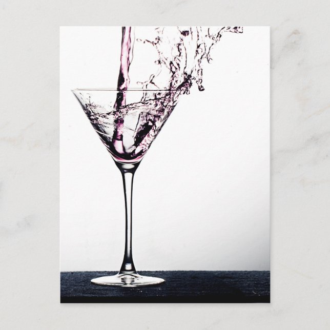 Pink Cocktail Postkarte (Vorderseite)