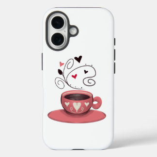 Pink Coffee Cup iPhone 16 Hülle