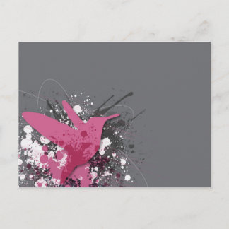 Pink Colibri Postkarte
