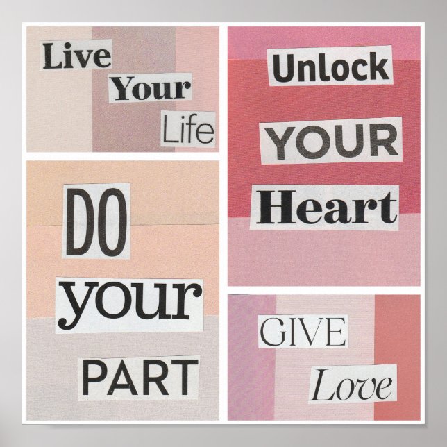 Pink Collage Poster (Vorne)