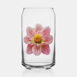 Pink Collarette Dahlia Bloom Floral Dosenglas