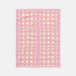 Pink Color Quilt Giraffen Design Fleece Blanket