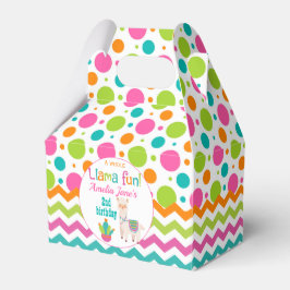 Pink Colorful ZigZag Llama Geburtstagsparty Geschenkschachtel