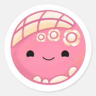 Pink Concha Pan Dulce Runder Aufkleber